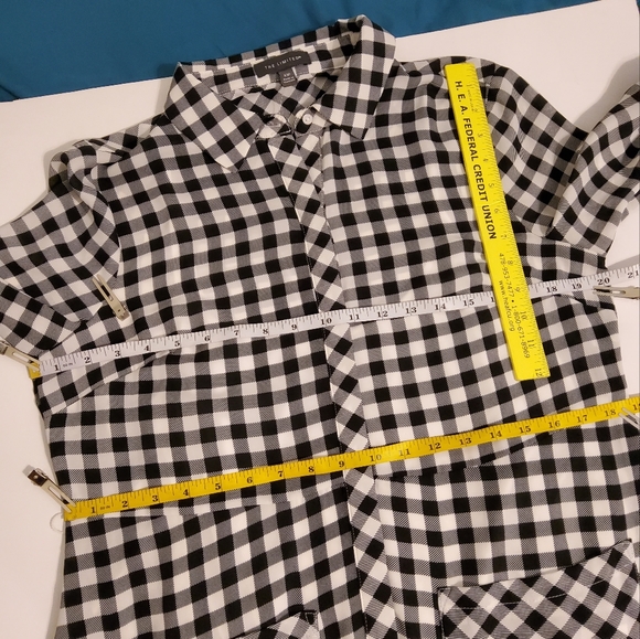 NWT!  The Limited Gingham Twill Black 3/4 Sleeve Size 10P - Picture 8 of 13